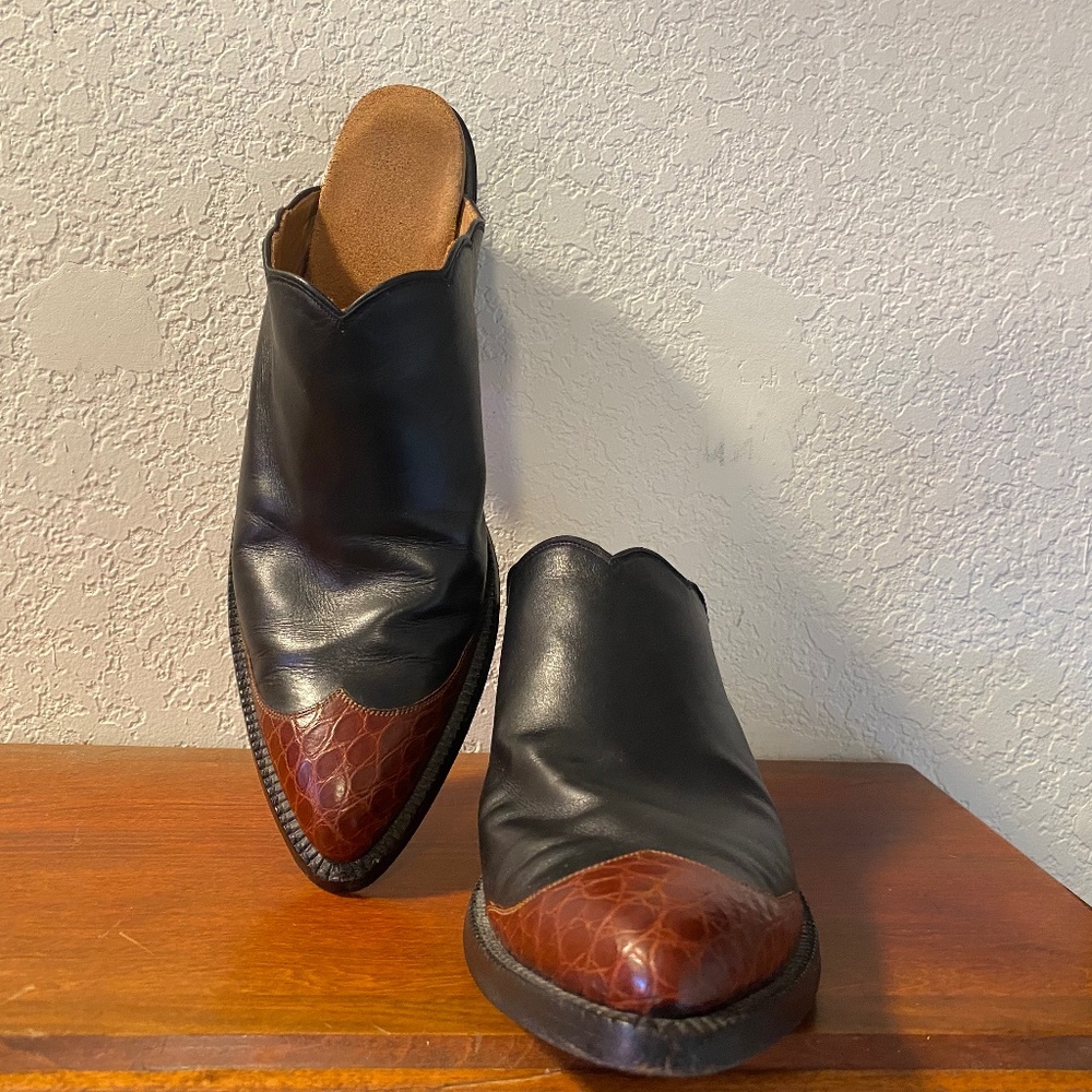 JB Hill Texas Alligator Calf Skin Mule